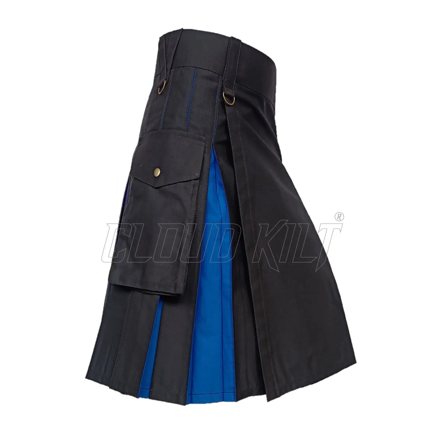 Box Plated Hybrid Utility Kilt With Multi Color - CLOUD KILT